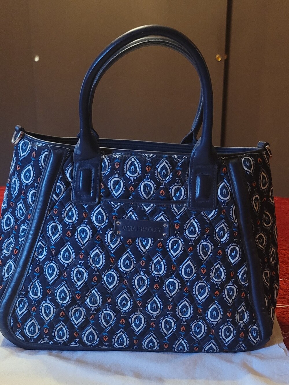 Vera Bradley navy blue handbag